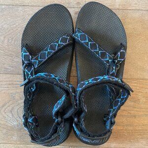 Vintage Teva Hurricane Classic Sport Sandals | Size Men's 11 | Black, Blue
